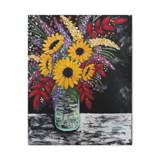 Bouquet of Autumn Radiance Canvas Print, Wall Art, Home Decor, Art for Home, Sunflower Artwork