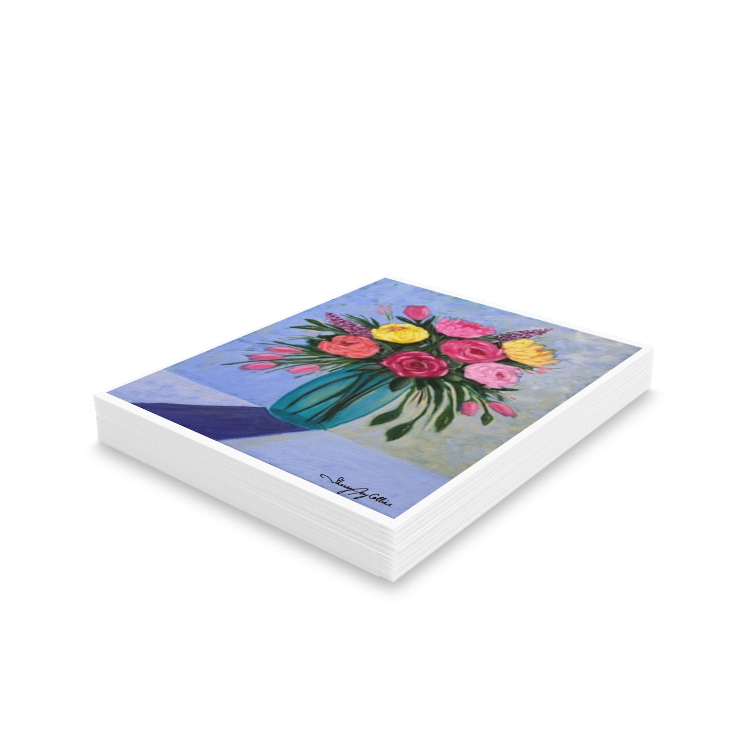 Floral Greeting Cards, Set of 8/16/24, Hand-Painted Art Cards, Birthday Cards, Thank You Cards, Elegant Stationery
