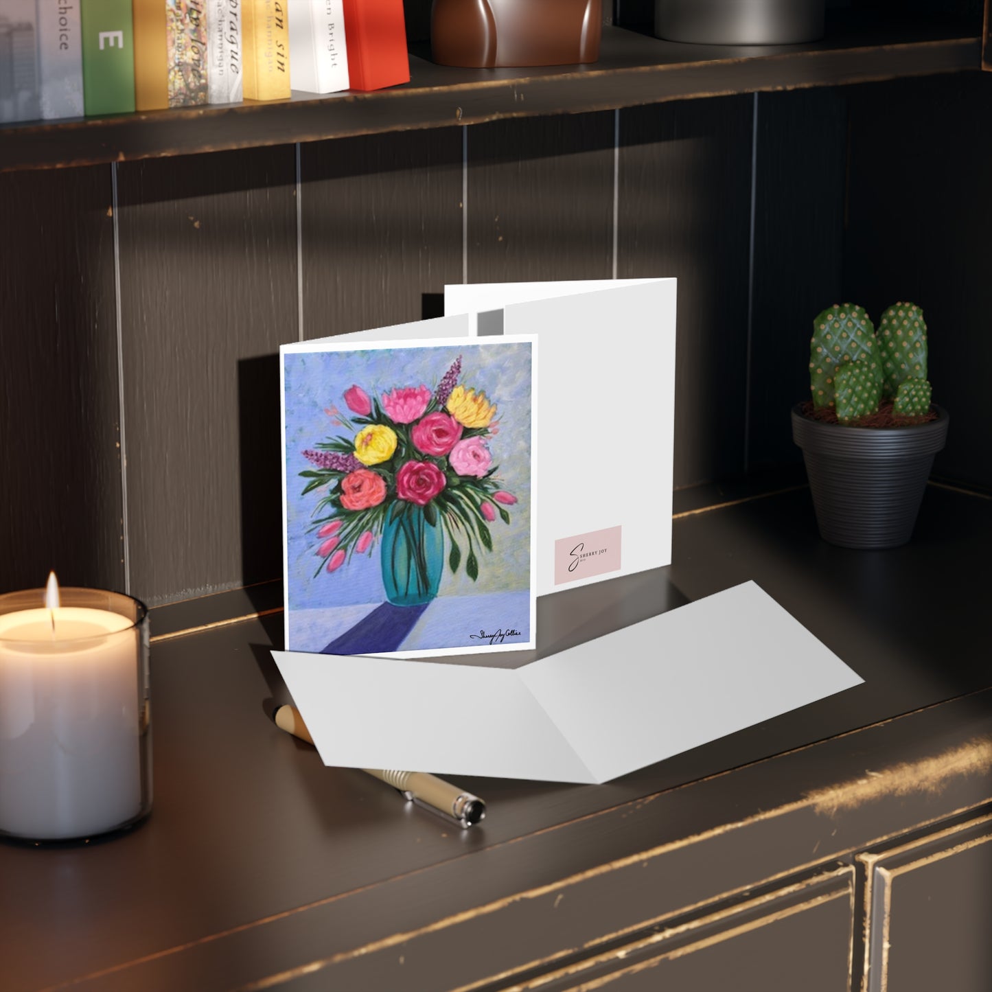 Floral Greeting Cards, Set of 8/16/24, Hand-Painted Art Cards, Birthday Cards, Thank You Cards, Elegant Stationery