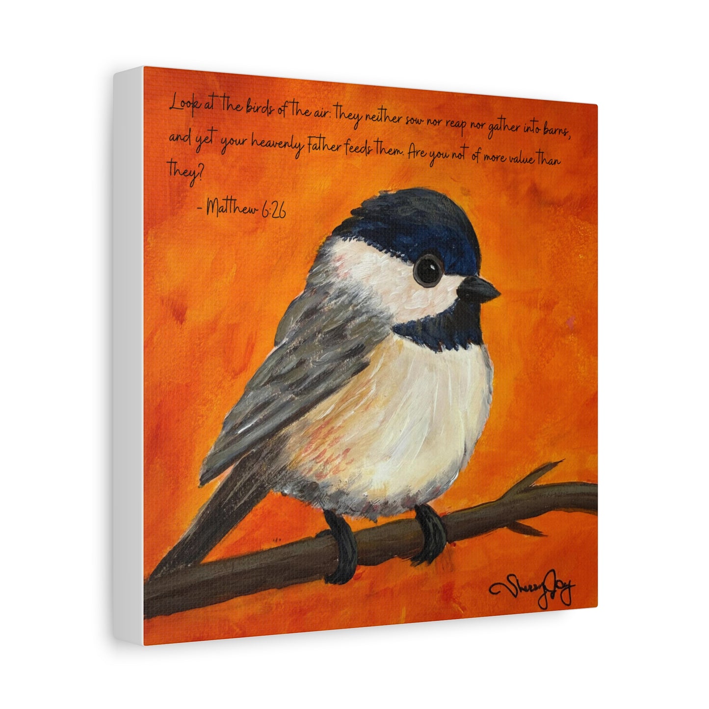 Provision in Every Season - Inspirational Bird Canvas Art, Faith Decor, Matthew 6:26, Wall Art, Home Decor, Bird Lover Gift, Uplifting Quote
