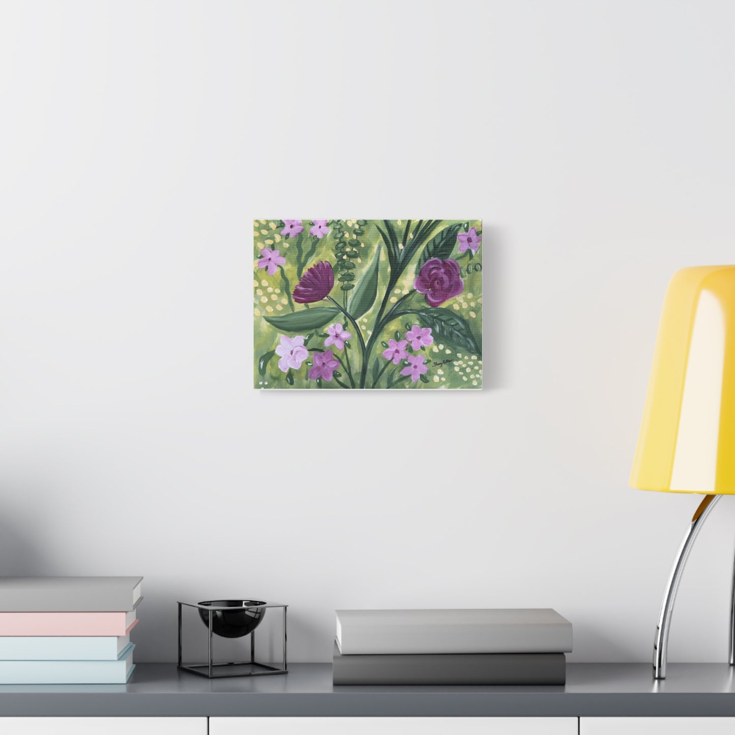 Purple Whispers in Golden Light - Canvas Print Art, Canvas Decor for Home
