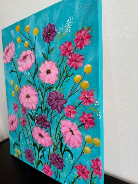 Joyful Garden on Turquoise