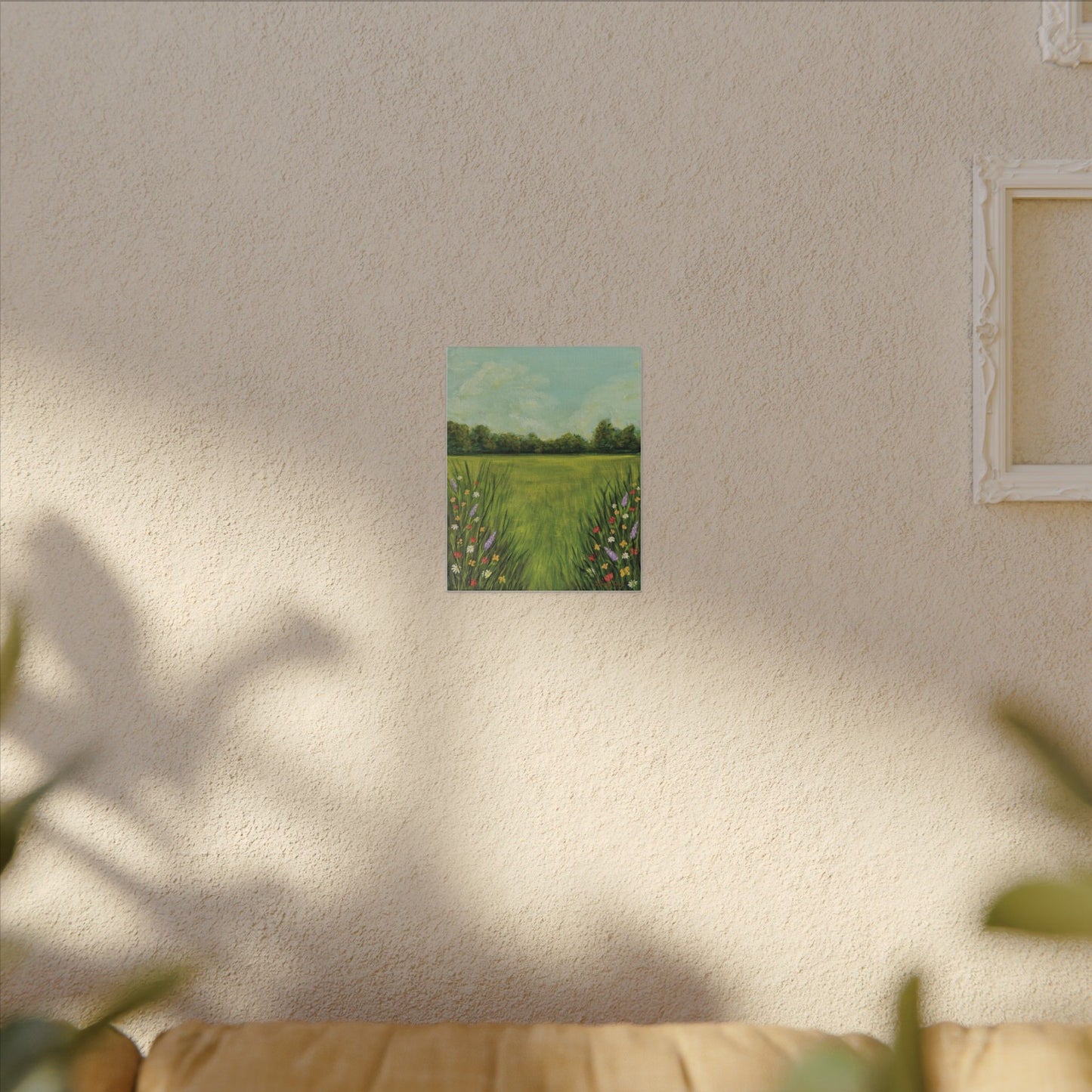 “The Meadow’s Song” Canvas Wall Art  - Grassy Meadows with a Whisper of Wildflowers