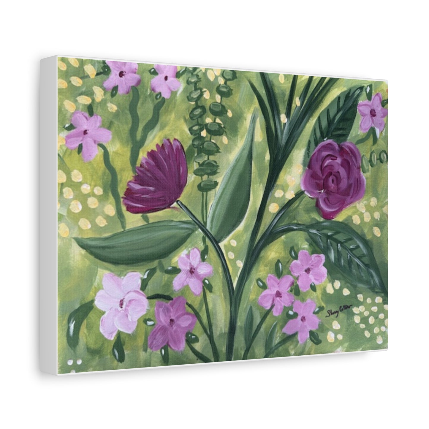 Purple Whispers in Golden Light - Canvas Print Art, Canvas Decor for Home