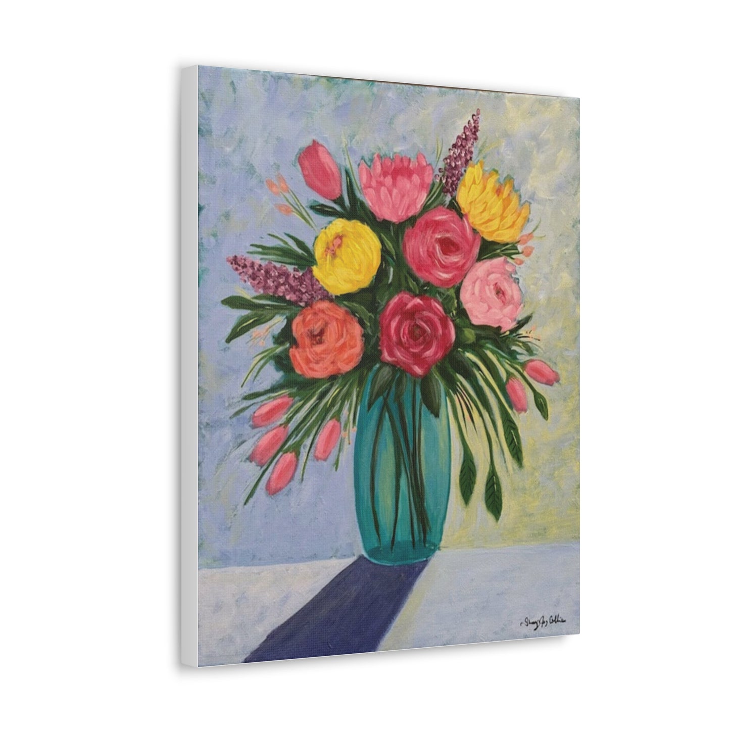 Floral Canvas Gallery Wraps - Vibrant Flower Bouquet Art for Home Décor