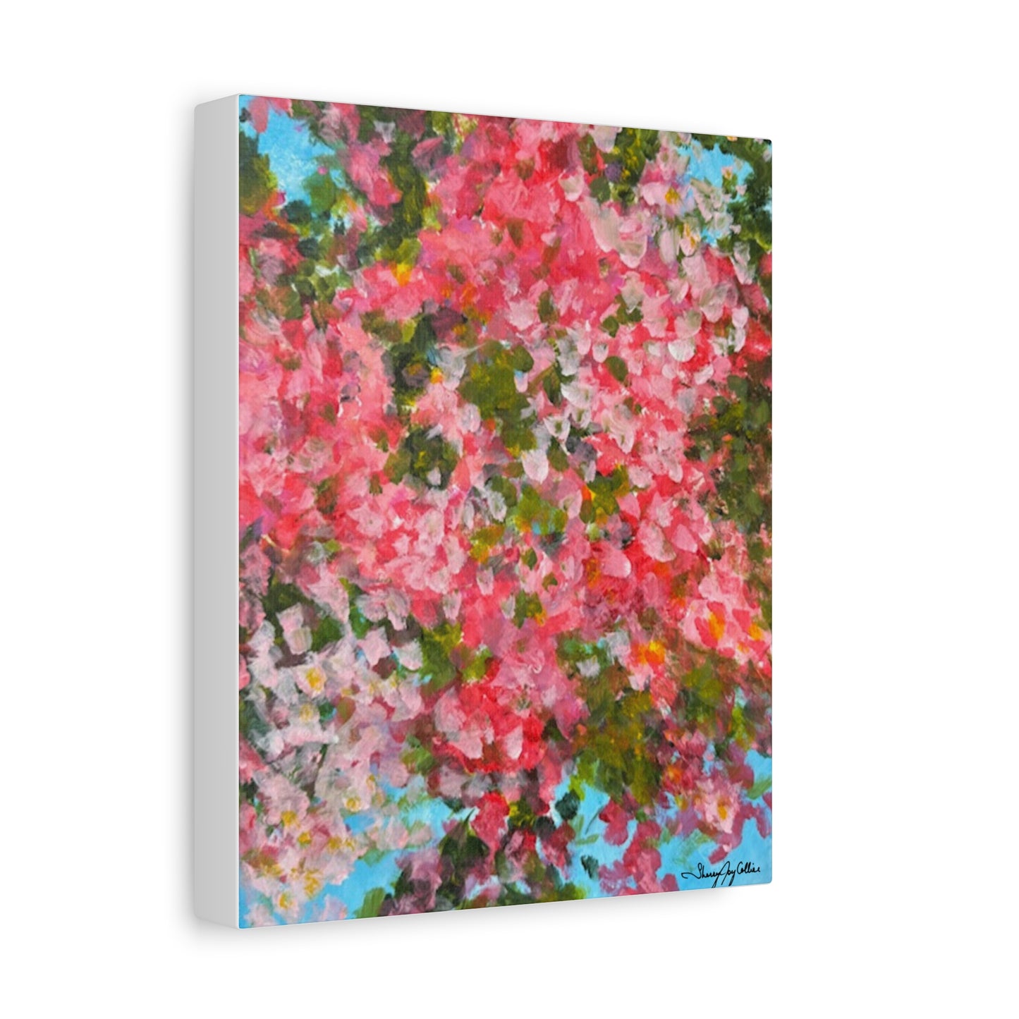 Pink Glory Abstract Bougainvillea Canvas Print — Stretched Matte Wall Art