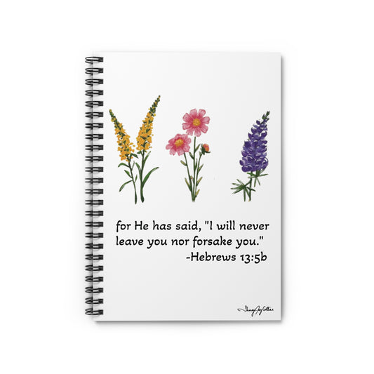 Floral Journal Notebook - Ruled Line, God Is Always With You, Mother's Day Gift Idea