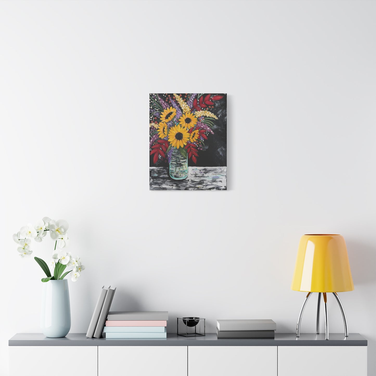 Bouquet of Autumn Radiance Canvas Print, Wall Art, Home Decor, Art for Home, Sunflower Artwork