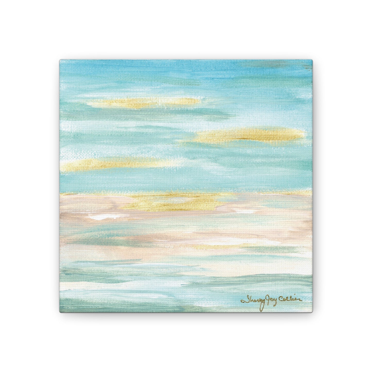 Serene Abstract Ocean Canvas Art