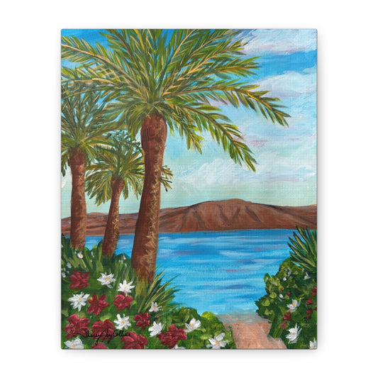 Palm Trees in Israel — Matte Stretched Fine Art Print Canvas
