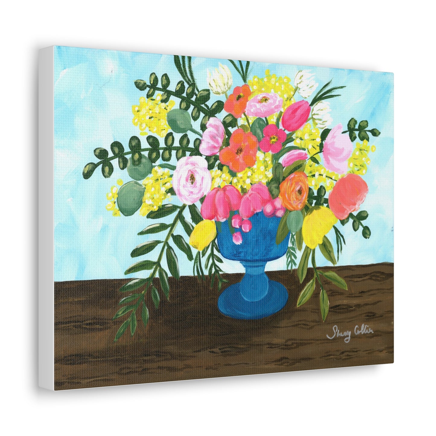 Floral Canvas Gallery Wraps - Vibrant Flower Arrangement Decor