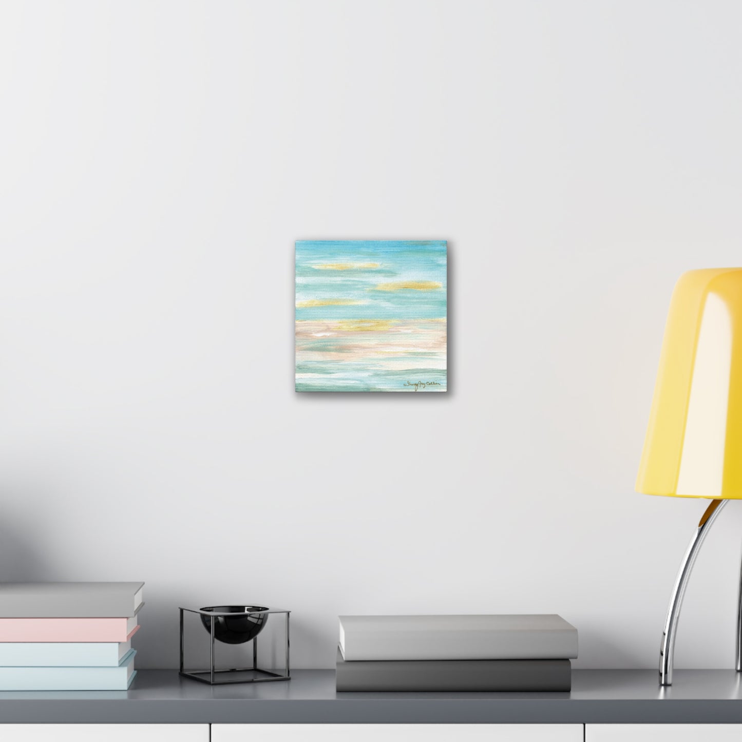 Serene Abstract Ocean Canvas Art