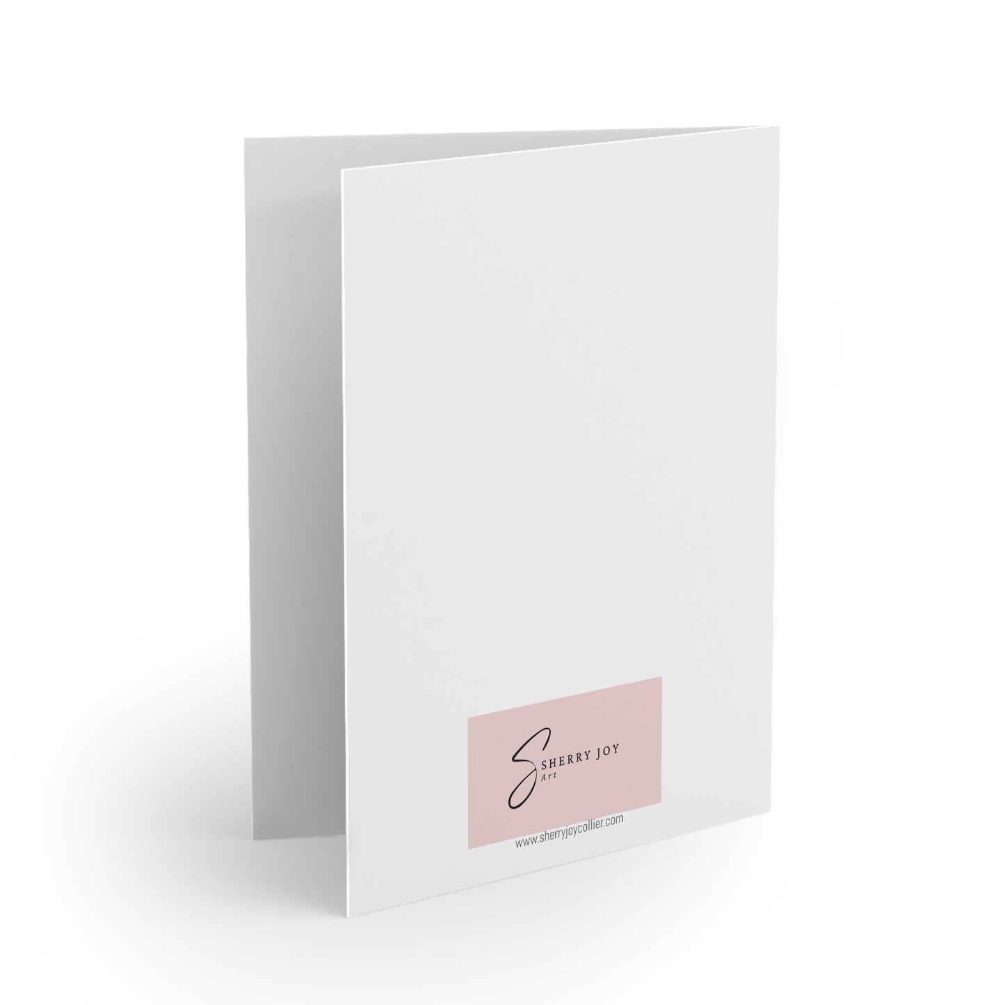 Religious Greeting Card - Cross with Purple Flowers - Blank Inside
