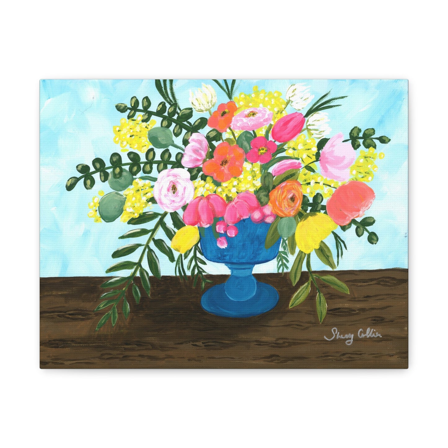 Floral Canvas Gallery Wraps - Vibrant Flower Arrangement Decor