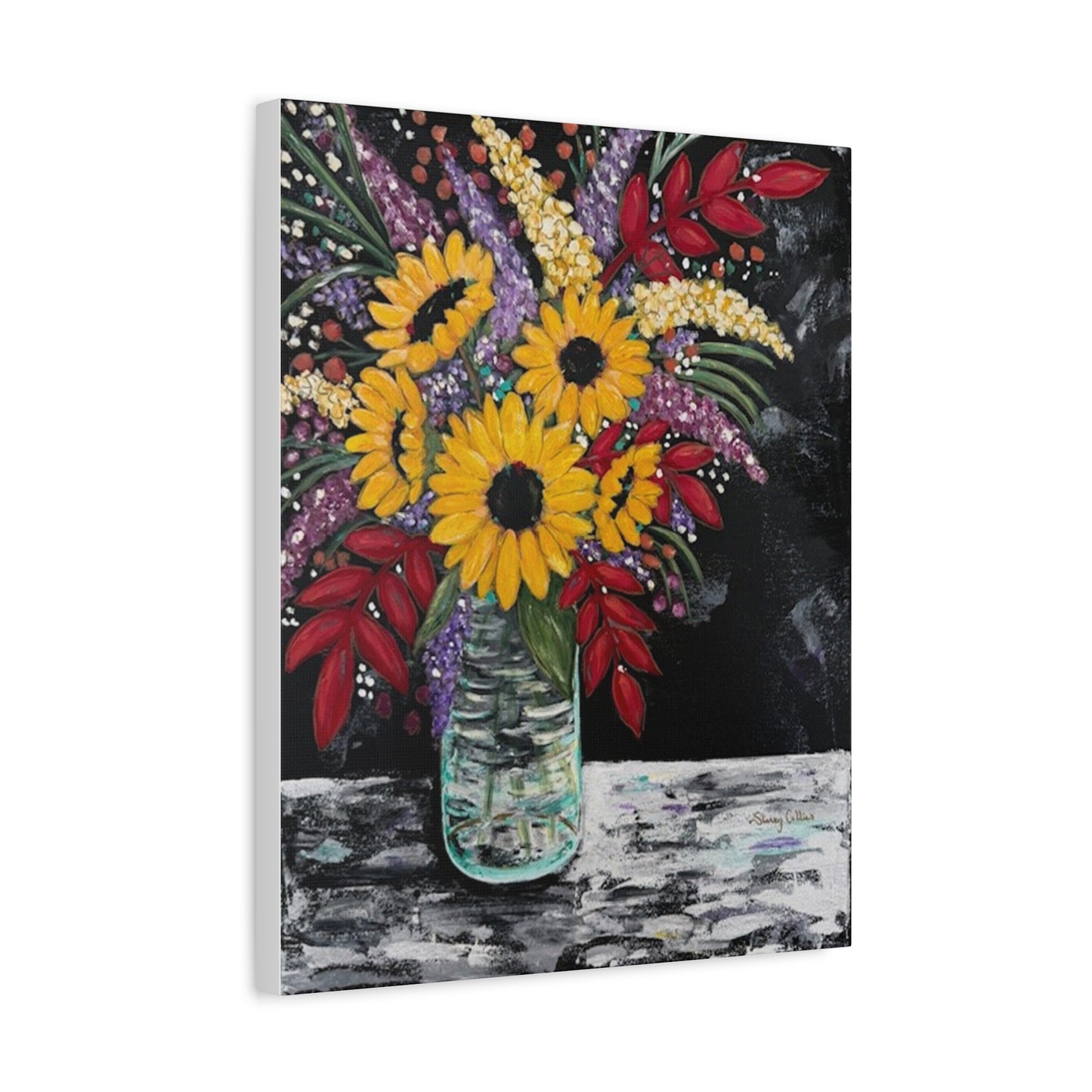 Bouquet of Autumn Radiance Canvas Print, Wall Art, Home Decor, Art for Home, Sunflower Artwork