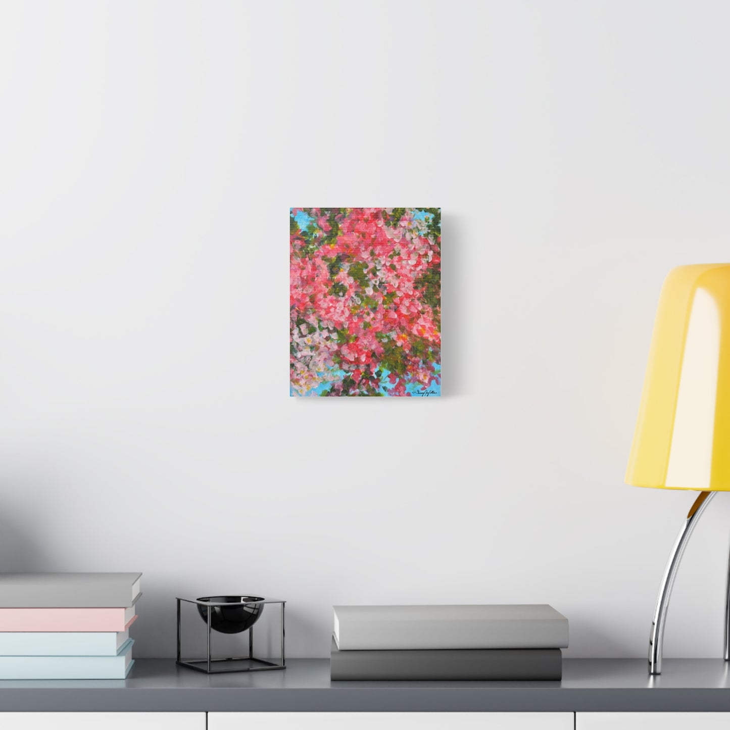 Pink Glory Abstract Bougainvillea Canvas Print — Stretched Matte Wall Art