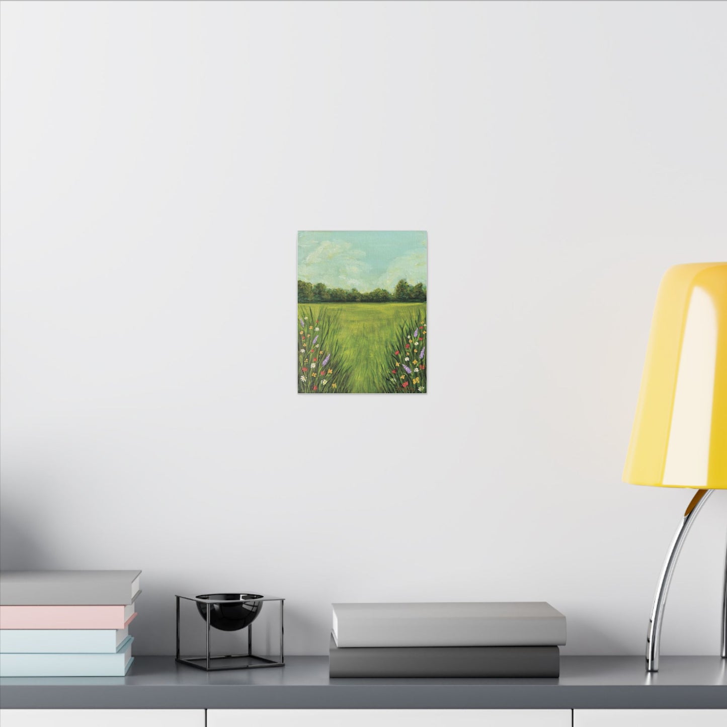 “The Meadow’s Song” Canvas Wall Art  - Grassy Meadows with a Whisper of Wildflowers