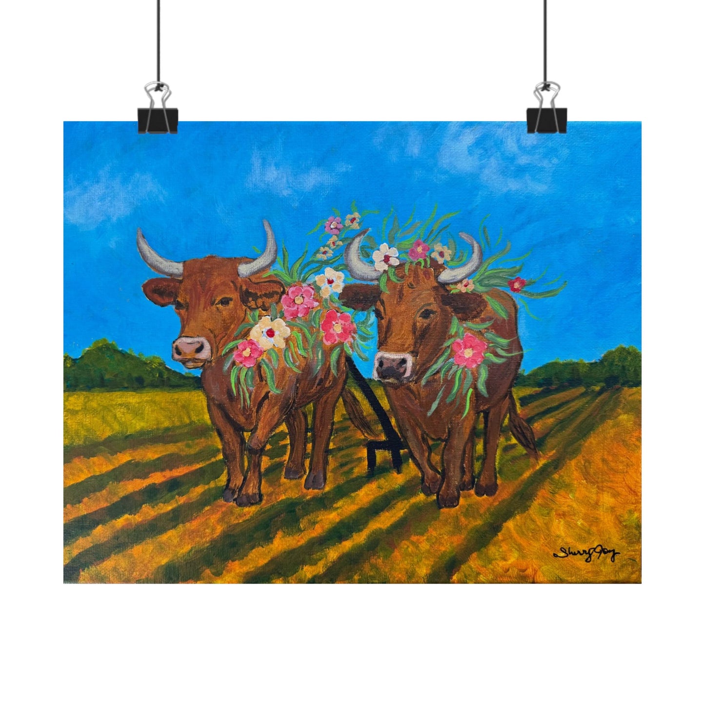 "My Yoke is Easy and My Burden is Light" Matte Horizontal Poster — Faith-Based Wall Art