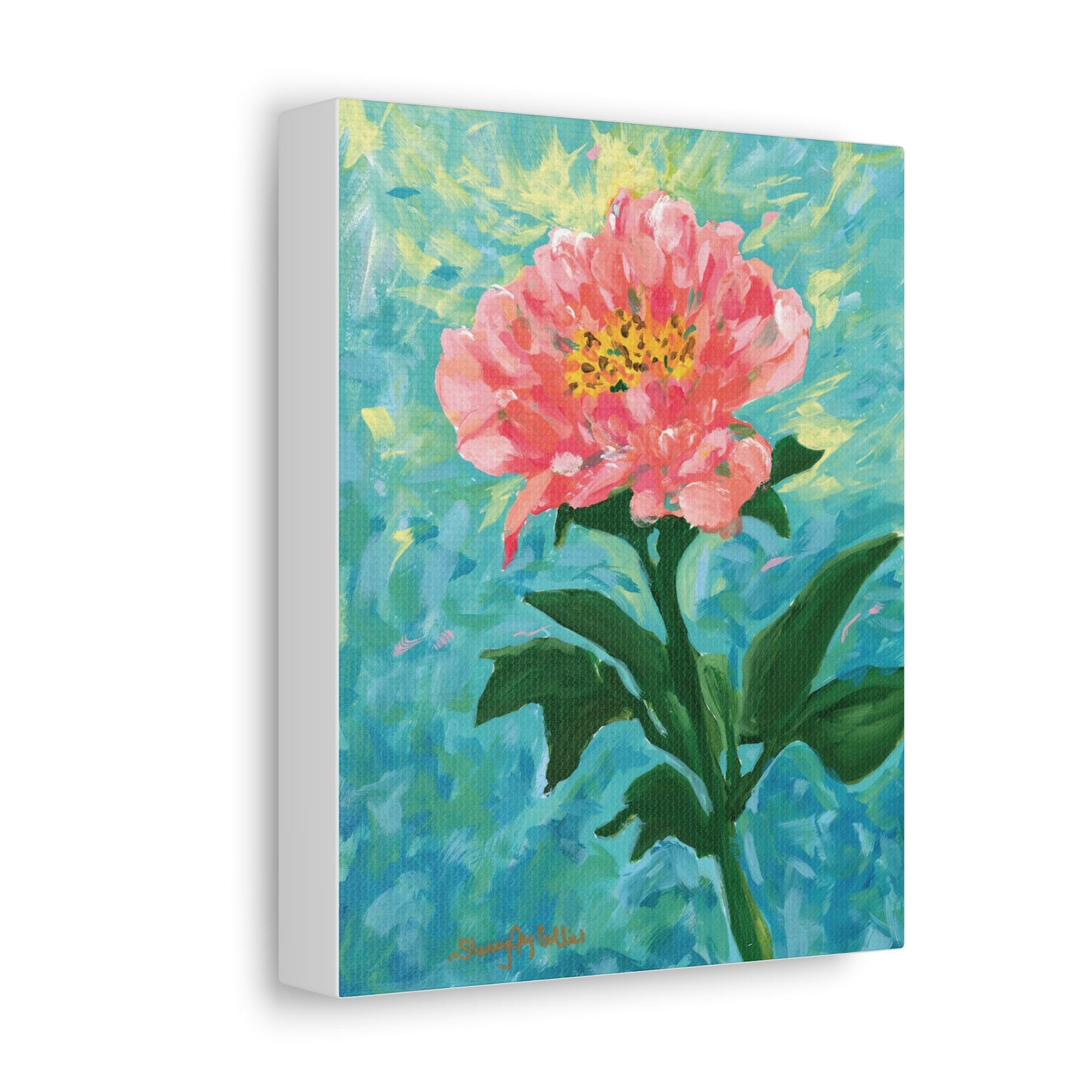 The Peach Peony - Canvas Art for Flower Lovers