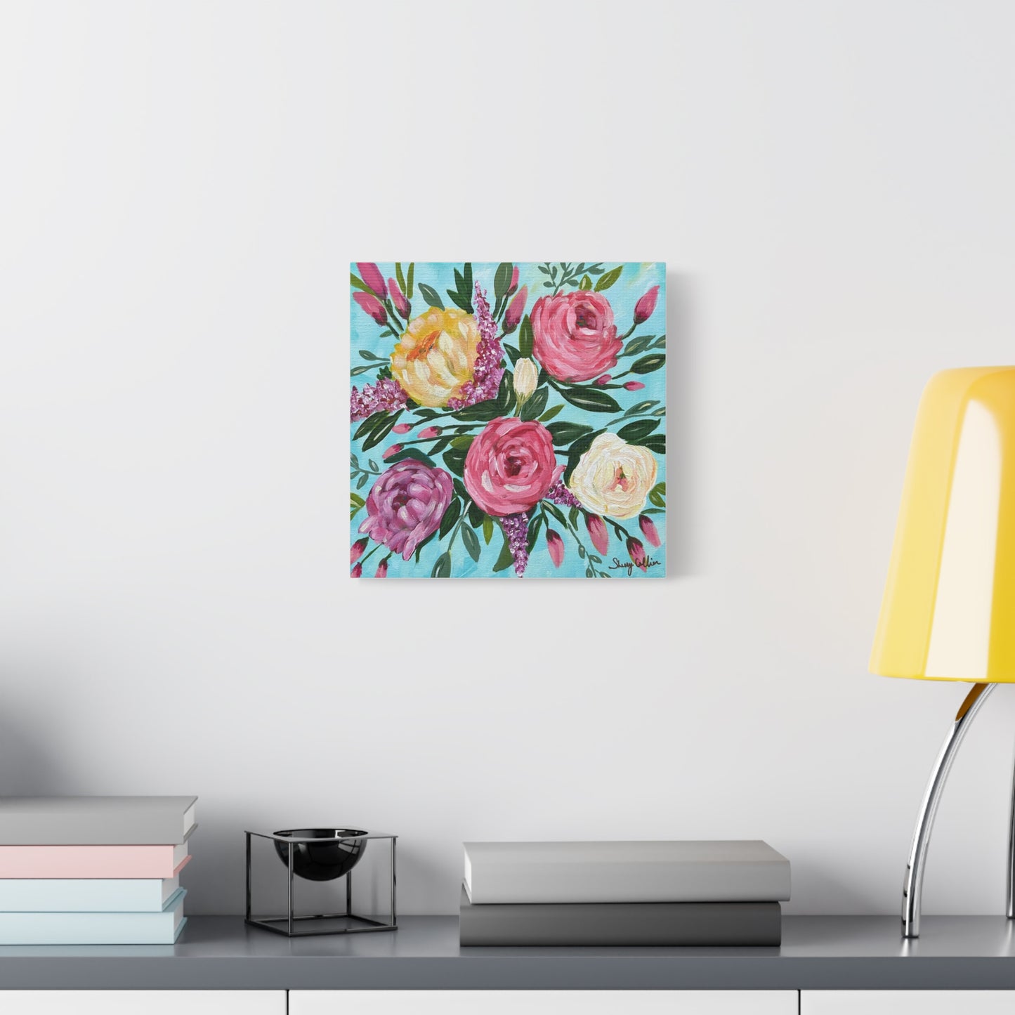 Canvas Art Print - Colorful Burst of Flowers by Sherry Joy Collier