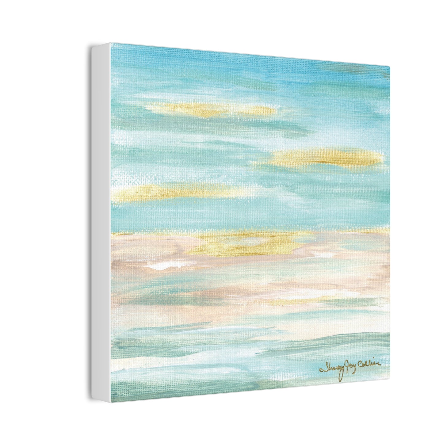 Serene Abstract Ocean Canvas Art