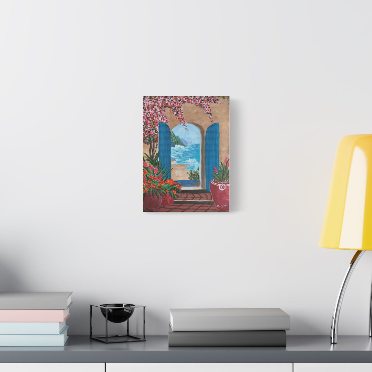 "Escape to the Medtirranean Sea" Canvas Print, Coastal Wall Art Décor, Beach Scene,