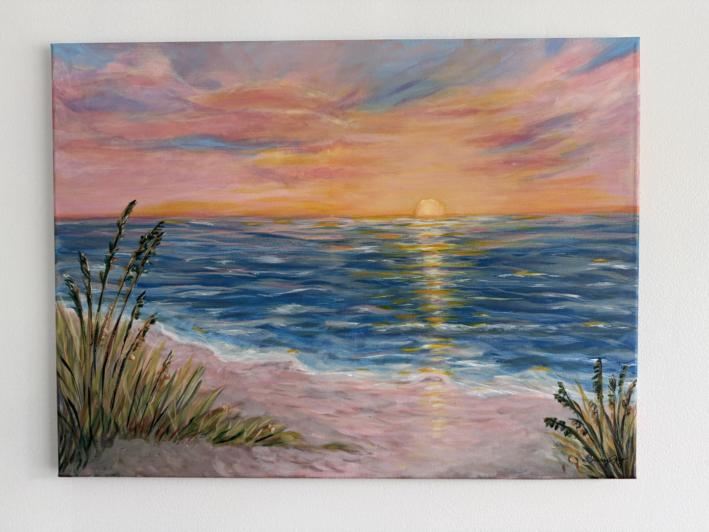 Mercies at Sunset - Original Acrylic Painting on 18" x 24" Stretched Canvas