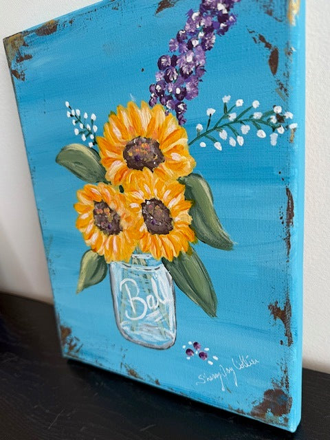 Sunflowers in Mama's Jar